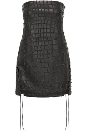 DION LEE Women Evenings Dresses - Snakeskin-effect leather mini dress