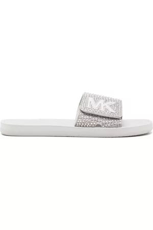 Michael Kors Women Sandals - Logo-embossed crystal-embellished sandals