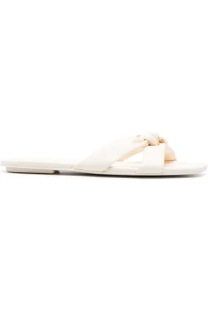 Stuart Weitzman Flat-sole leather mules