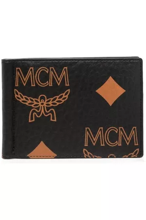 MCM Small Aren wallet for Men - Brown in UAE