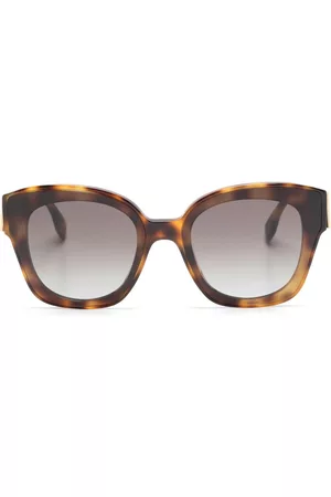 Fendi Women Sunglasses - Tortoiseshell geometric-frame sunglasses