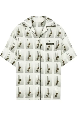Palm Angels Mirage palm-tree print bowling shirt