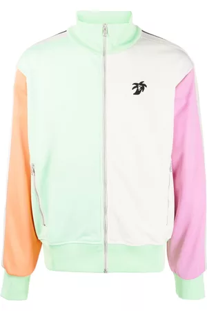 Palm Angels Jackets - Colourblock logo-print track jacket