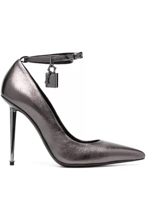 Tom Ford Women Heels - Padlock metallic pumps