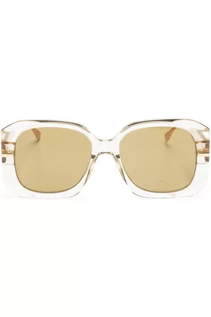 Fendi Women Sunglasses - Logo-plaque transparent-frame sunglasses