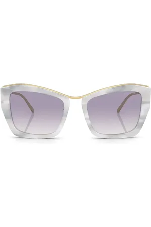 Miu Miu Marble-effect cat-eye sunglasses