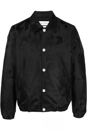 Alexander McQueen Satin collared bomber jacket