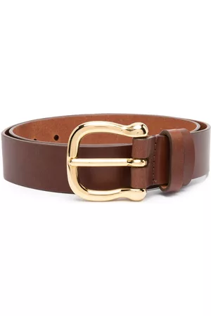 Moschino Women Belts - Ardillon-buckle leather belt