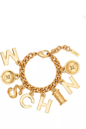 Moschino Women Bracelets & Bangles - Logo-charm chain bracelet