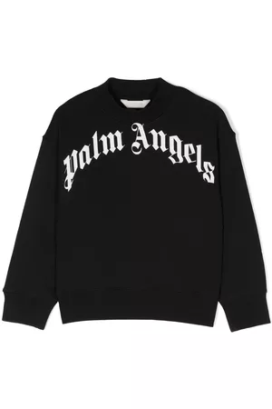 Palm Angels Curved-logo cotton sweatshirt