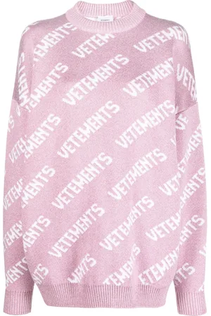 Vetements Logo-intarsia sweater
