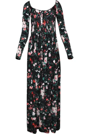 Paco rabanne Rose-print maxi dress