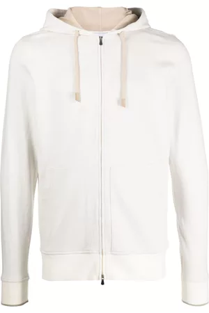 D4.0 Men Zip-up Hoodies - Zip-up stretch-cotton hoodie