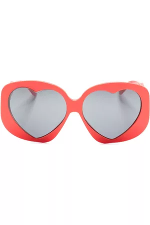 Moschino Heart-shaped oversize-frame sunglasses