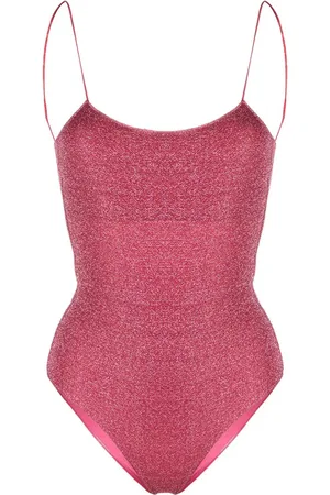 Oseree Lumière metallic-effect swimsuit