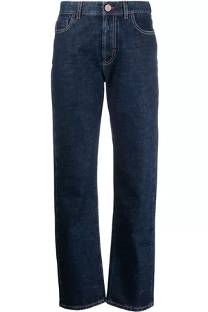 MOORER Logo-patch straight-leg jeans
