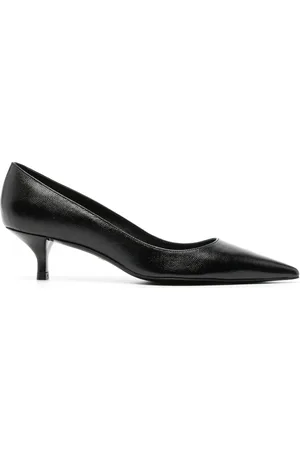 Stuart Weitzman Kitten slip-on leather pumps