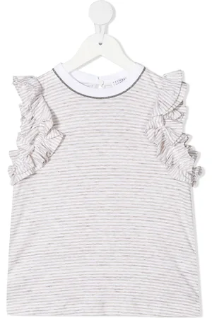Brunello Cucinelli Ruffled-trim cotton vest
