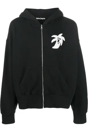 Palm Angels Logo-print zip-up hoodie