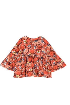 Kenzo Floral-print ruched blouse
