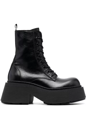 vic matiè Women Lace-up Boots - Lace-up leather platform boots