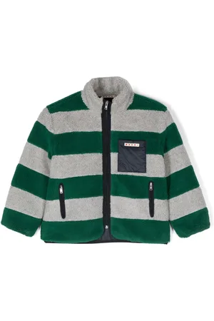 Marni Striped teddy jacket