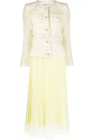 Self-Portrait Bouclé chiffon mididress