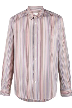 Paul Smith Striped pointed-collar cotton shirt