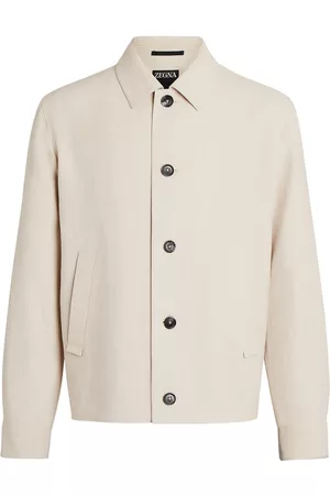 Z Zegna Men Cropped Jackets - Linen shirt jacket