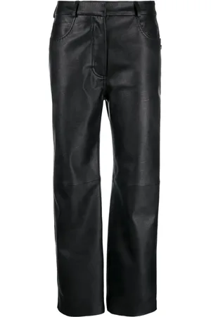 Stella McCartney Faux-leather straight-leg trousers