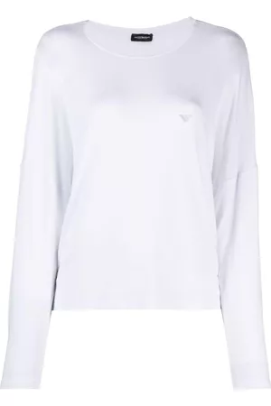 Emporio Armani Women Long Sleeve - Logo-appliqué long-sleeve T-shirt