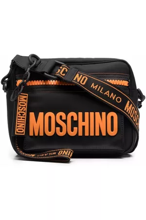 Moschino Men 17 Inch Laptop Bags - Logo zipped shoulder bag