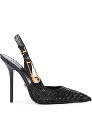 VERSACE Safety Pin 125mm slingback pumps