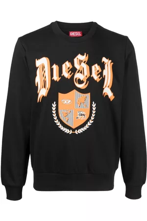 Diesel Men Sweatshirts - Logo-print cotton-blend sweatshirt