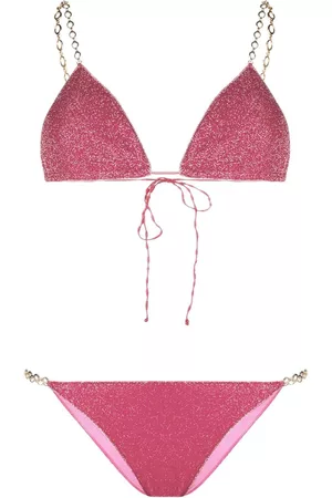 Oseree Chain-link detail lurex bikini
