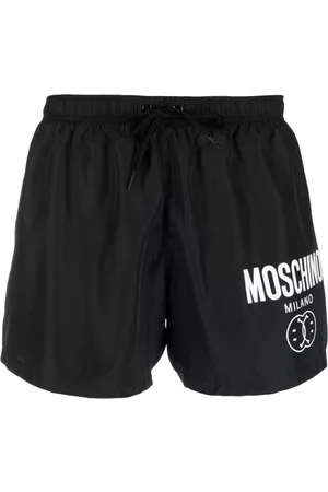 Moschino Men Swim Shorts - Double Smiley drawstring swim shorts