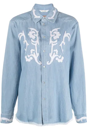 Holzweiler W. Hanger Western appliquéd denim shirt
