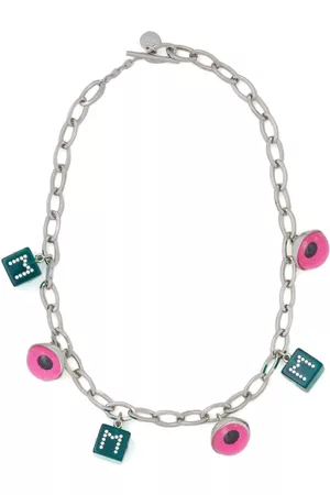 Marni Dice-motif charm necklace
