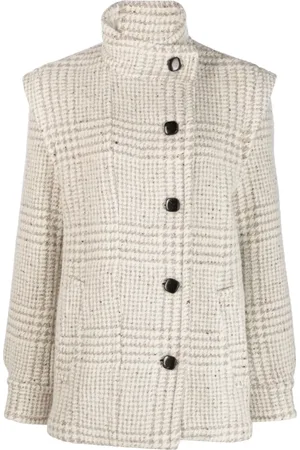 IRO Checked virgin wool coat