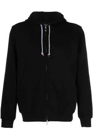 Brunello Cucinelli Men Zip-up Hoodies - Zip-up cotton hoodie
