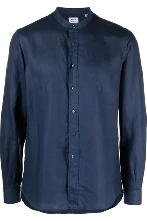 Aspesi Band-collar long-sleeved shirt