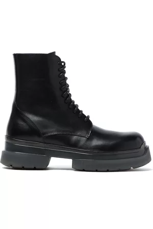 ANN DEMEULEMEESTER Women Lace-up Boots - Leather lace-up combat boots