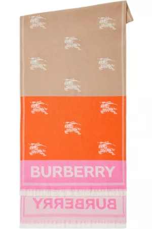 Burberry Scarves - Intarsia-logo colour-block scarf
