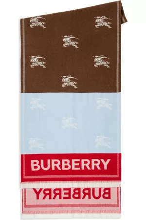 Burberry Scarves - Equestrian Knight-motif wool scarf