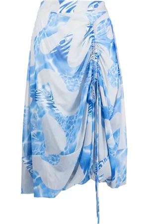 PAM PERKS AND MINI Lily Pads ruched midi skirt