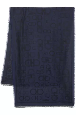 Salvatore Ferragamo Women Scarves - Gancini-pattern silk-cashmere blend scarf