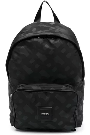 HUGO BOSS Rucksacks - Monogram-print logo-patch backpack