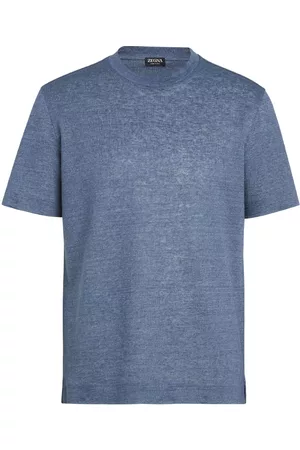 Z Zegna Men Short Sleeve - Short-sleeve linen T-shirt