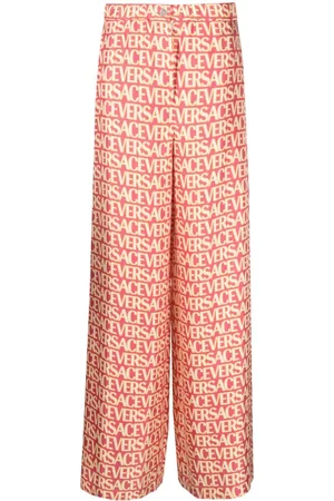 VERSACE Allover silk trousers
