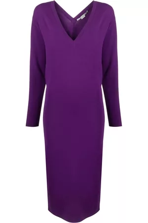 Stella McCartney V-neck knitted midi dress